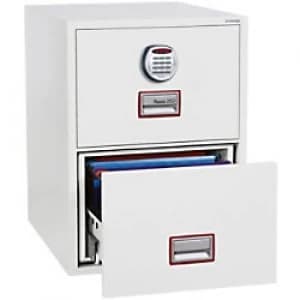 Phoenix Filing Cabinet with Electronic Lock FS2262E 62L 720 x 530 x 810 mm White
