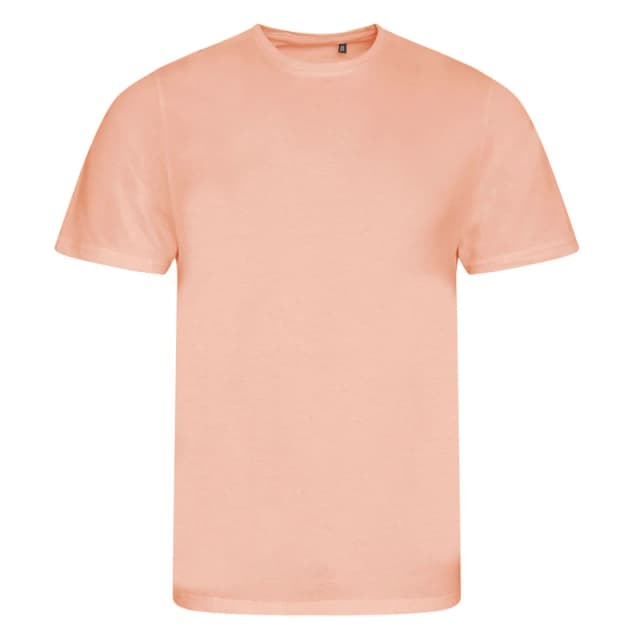 AWDis AWDis Men Cascade logie T-Shirt in Peach Size: Small Peach S Male 5063107062741