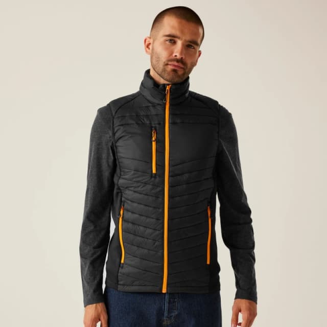 Regatta Regatta Men Navigate' Hybrid Bodywarmer in Orange Size: Small Orange S Male 5063019697642