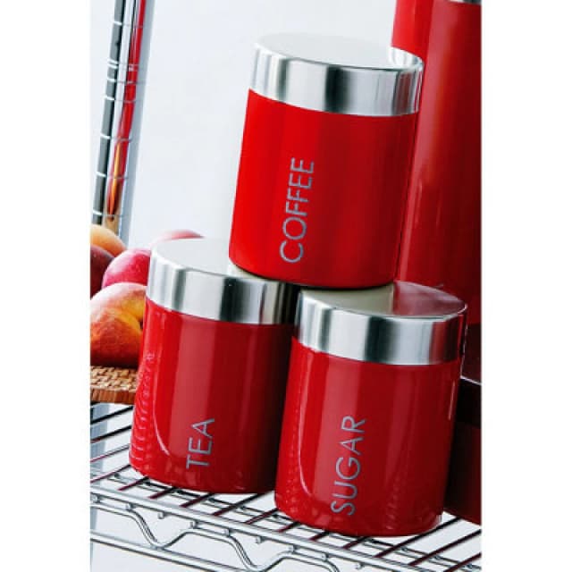Premier Housewares Maison by Premier Liberty Enamel Coffee Canister Red