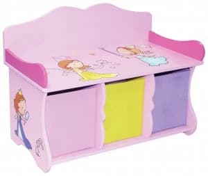 Liberty House Princess Bench and 3 Fabric Bins.