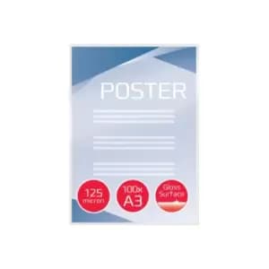 GBC Matt Pouch A3 125 micron Clear 100