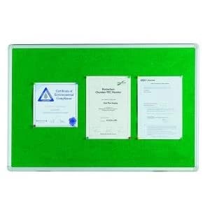 Q-Connect Aluminium Frame Felt Noticeboard 900x600mm Green 54034203