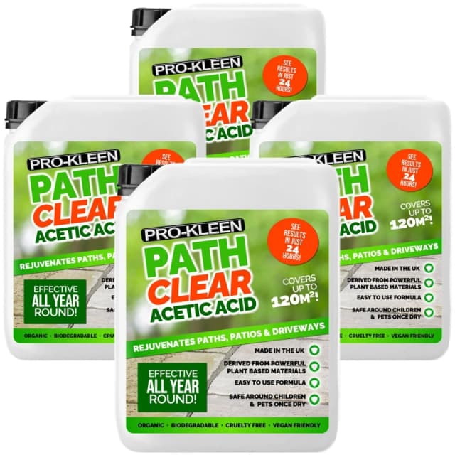 ProKleen Path Cleaner Acetic Acid Concentrated 30% Glyphosate Free 4 x 5L Clear unisex