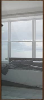Wickes Sliding Wardrobe Door Walnut Frame Mirror - 2220 x 762mm