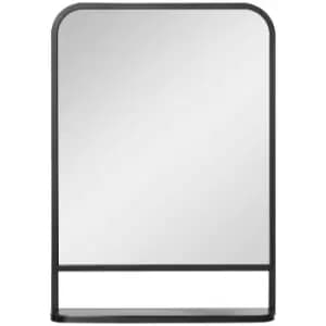 HOMCOM Rectangle Wall Mirror With Shelf 70 X 50 Cm For Living Room And Bedroom