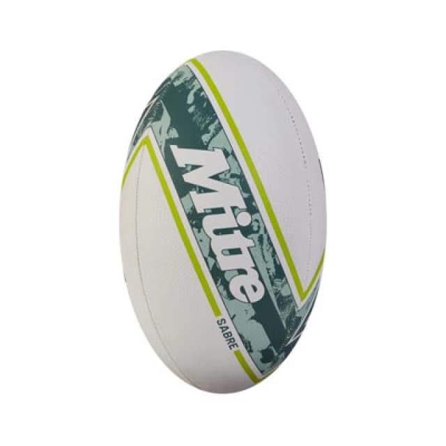 Mitre Sabre Rugby Ball White/mint/lime (5)