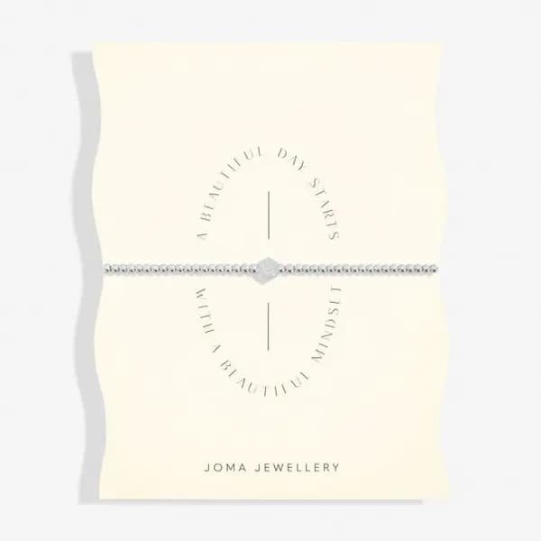 A Beautiful Day Starts A Beautiful Mindset Silver 17.5cm Bracelet 6781