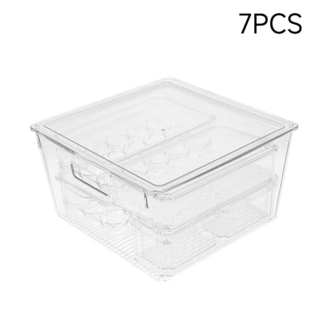 LIFE IDEAS Stackable Clear Fridge Organisers Storage Boxes Clear unisex 12pcs