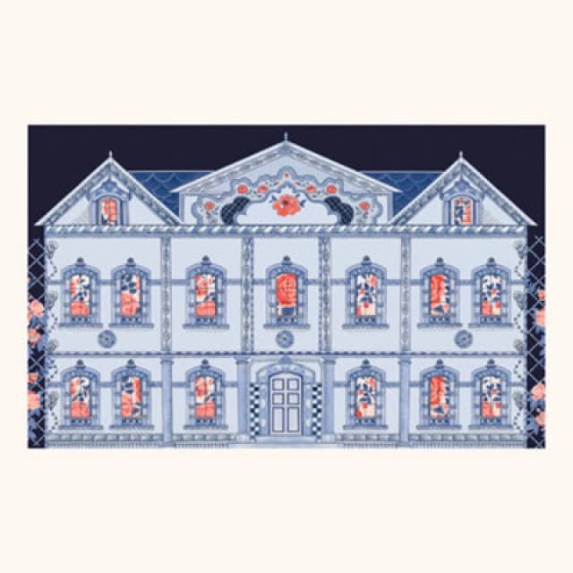 Cath Kidston Doll House Navy Fixed Size Print To Order Mural