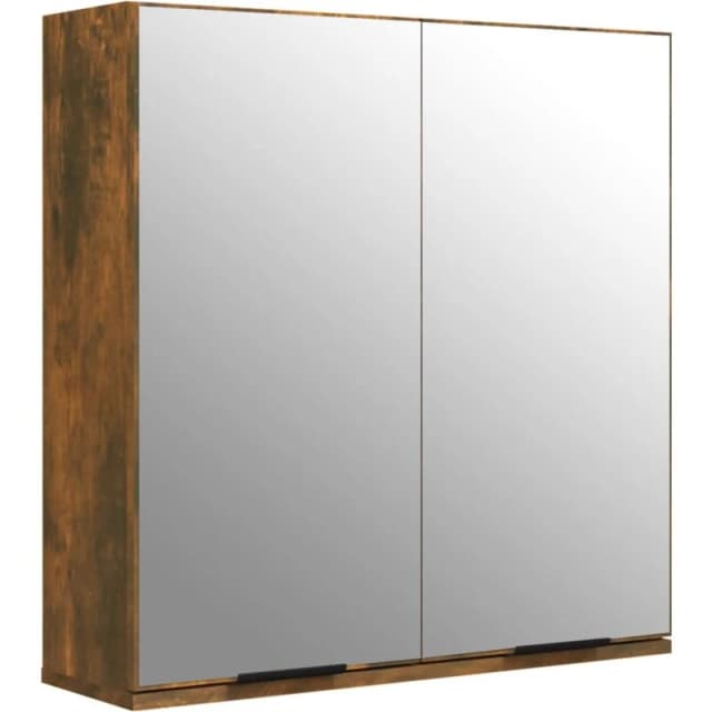 Vidaxl Bathroom Mirror Cabinet Smoked Oak 64X20X67 Cm, Brown 817066