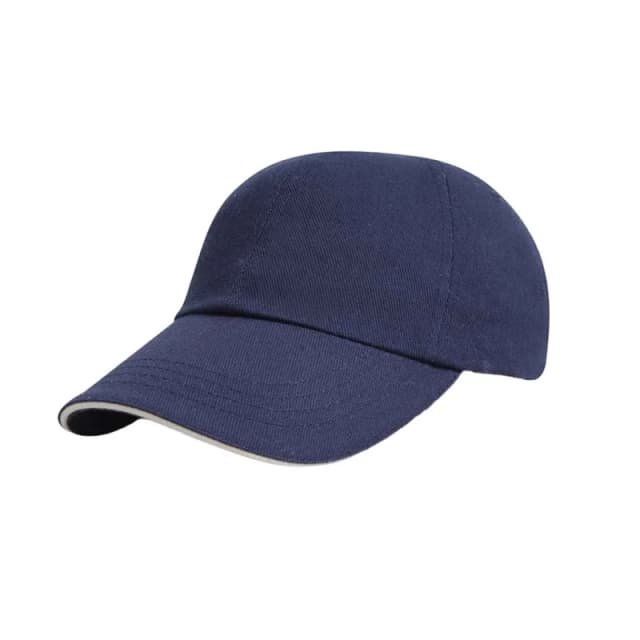 Result Heavy Brushed Cotton Low Profile Baseball Cap in Navy Navy Unisex One Size