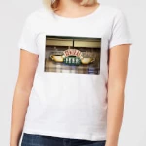 Friends Central Perk Coffee Sign Womens T-Shirt - White - 3XL