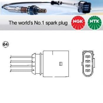 1x NGK NTK Oxygen O2 Lambda Sensor OZA457-EE2 OZA457EE2 (8738)