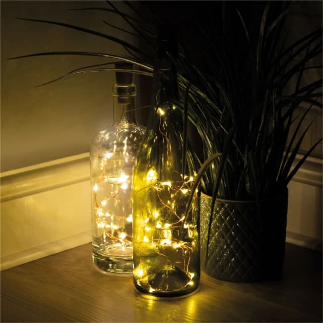 Battery Powered Bottle Wine Cork Stopper String Fairy Light Decor Accessories for Bedroom, Events, Weddings, Parties, 1.... ELV-773076 Fairy Light