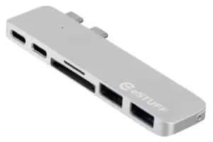 eSTUFF ES84122-SILVER interface hub USB 3.2 Gen 1 (3.1 Gen 1)...