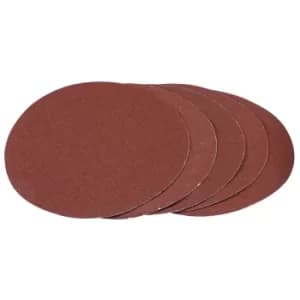 Draper 180mm Hook and Loop Aluminium Oxide Sanding Discs 180mm 80g Pack of 5