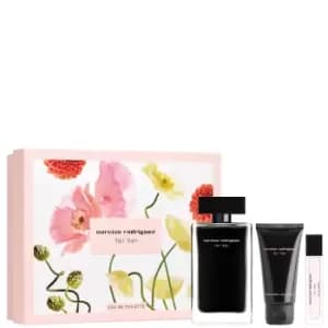 Narciso Rodriguez Eau de Toilette For Her 100ml and Body Lotion with Eau de Parfum Travel Spray