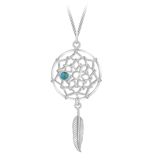 Be You Sterling Silver Dreamcatcher Necklace Silver female 18inch