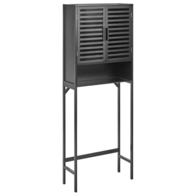 Beliani Bathroom Cabinet Okarche Bamboo Wood 63cm Black