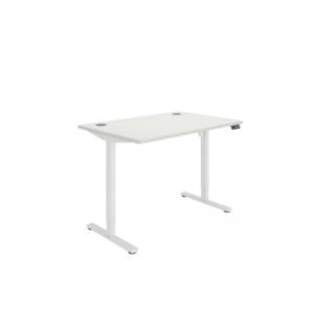 Astin Economy Single Motor Sit/Stand Desk 1200x800x705-1220mm Arctic White/White KF800012