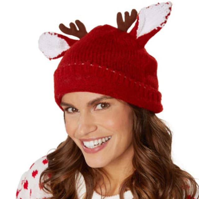Tectake Reindeer Hat Red - One Size Fits All - Red