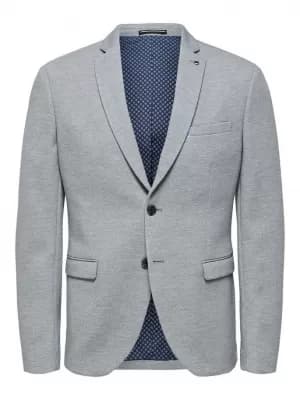 Selected Homme Slim Hiken Blazer - Grey, Size 56=Uk46, Men