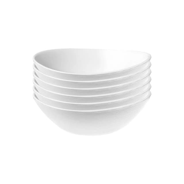 Bormioli Rocco Prometo Glass Serving Bowls 15cm White Pack of 6 White unisex