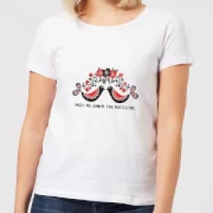 Meet Me Underneath The Mistletoe Womens T-Shirt - White - 3XL