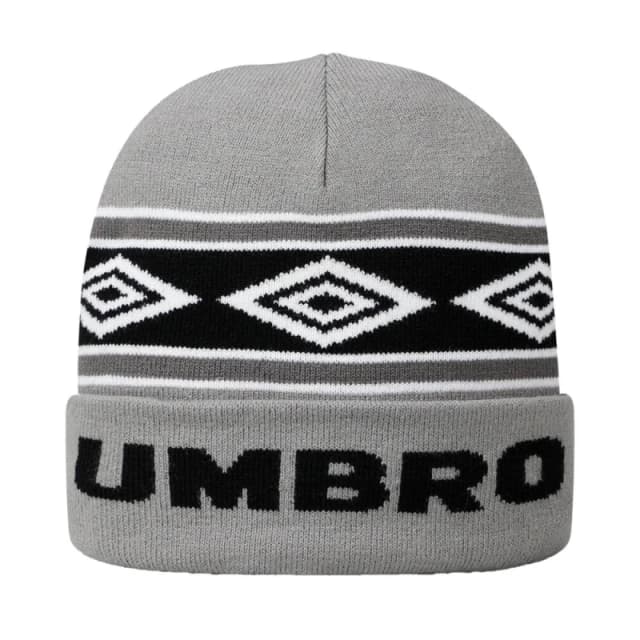 Umbro Mens Diamond Knitted Beanie in Dark Grey Dark Grey Male One Size