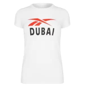 Reebok Dubai Short Sleeve T Shirt Womens - White