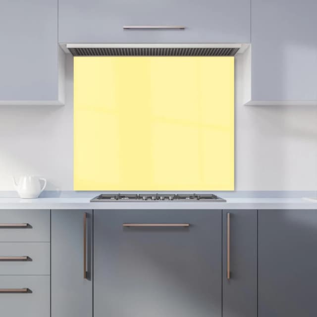 Warren Reed - Designer Sweetcorn Yellow Kitchen Splashback Size: 600mm x 750mm Yellow Unisex 600mm x 750mm