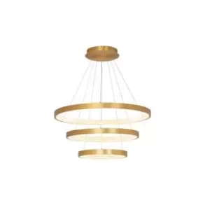 Ilio Ceiling Pendant Light 112W 3000K Aluminium Brushed Gold Matt