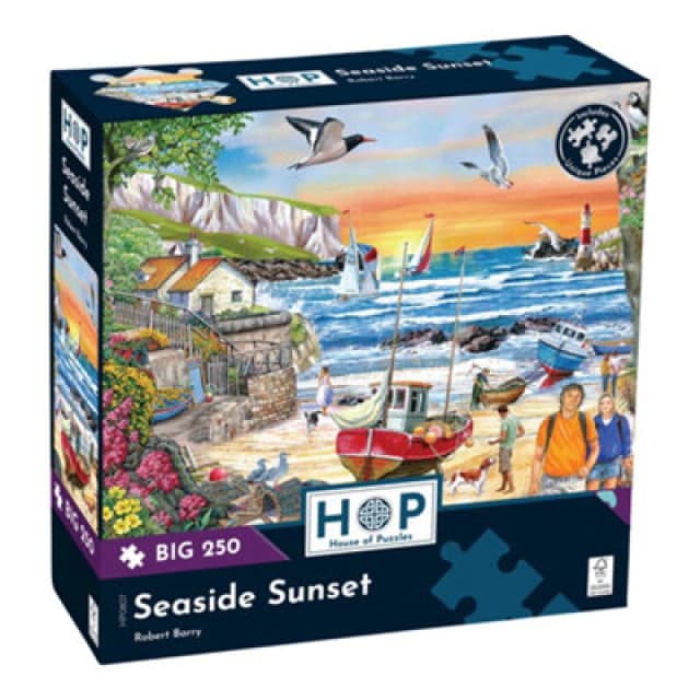 The House of Puzzles Seaside Sunset Big 250 Jigsaw Puzzle