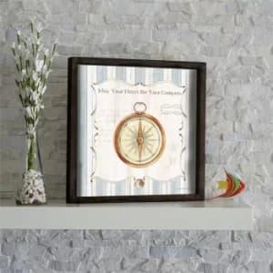 KZM574 Brown Blue White Decorative Framed MDF Painting