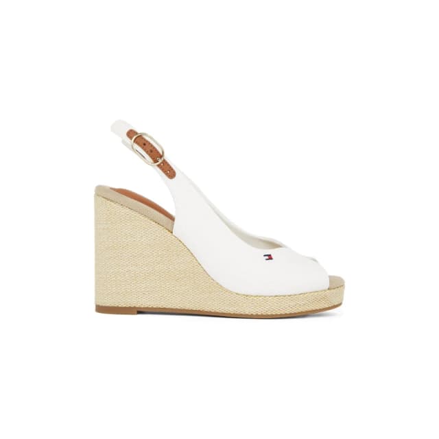 Tommy Hilfiger Iconic Elena Sling Back Wedges Ecru female 7 (41)