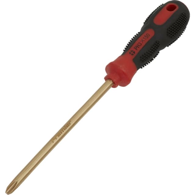 Loops Non-Sparking Phillips Screwdriver - #3 x 150mm - Soft Grip Handle - Die Forged Multi