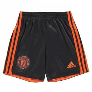 adidas Manchester United Goal Keeper Shorts Junior Boys - Grey/Orange