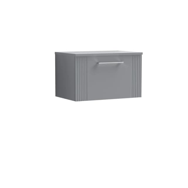 Balterley 1 Drawer Wall Hung Vanity Colour Match Worktop Grey 600mm Grey