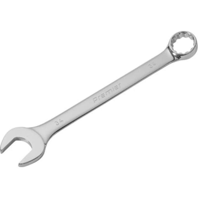 Loops 34mm EXTRA LARGE Combination Spanner - Open Ended & 12 Point Metric Ring Wrench Multi