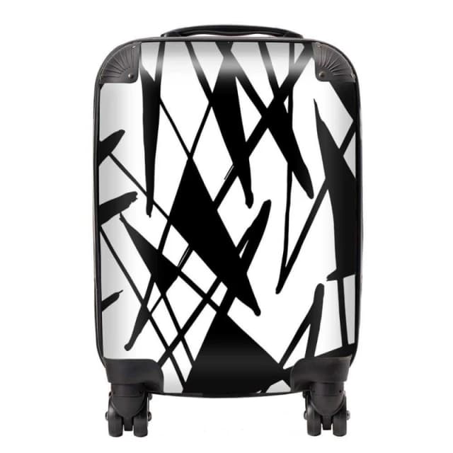 Warren Reed - Designer Brush Abstract Pattern Suitcase in Grey Size: Large Grey Unisex Large