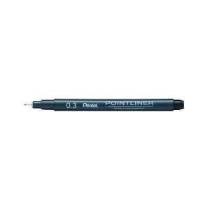 Pentel Pointliner Pigment Liner 0.3mm Black Pack of 12 S20P-3A PE04196