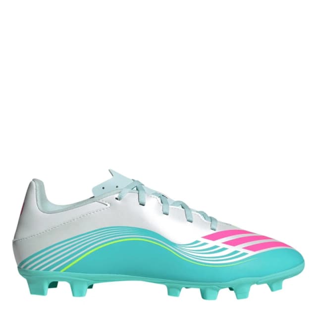adidas F50 Club Adults Firm Ground Football Boots Wht/Pink/Blue male 8.5 (42.7)
