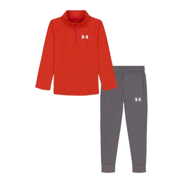 Under Armour 1/4 Zip Set Infant Boys Red/Grey male 2 - 3 Years