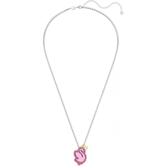 Swarovski Swan Necklace - Pink Pink One Size