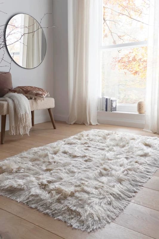 Origins Glamour Deluxe Shaggy Rug Ivory - Origins - Size: 200X290 Ivory 200X290 WB93003