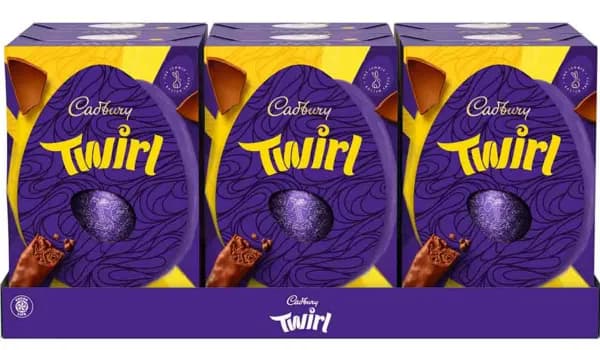 Cadbury Gifts Direct Cadbury Twirl Chocolate Egg 198g Box of 6 4241219O
