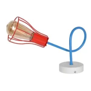 Oxford Table Lamp White Blue Red 30cm