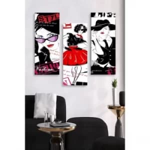 MDF0051 Multicolor Decorative MDF Painting (3 Pieces)