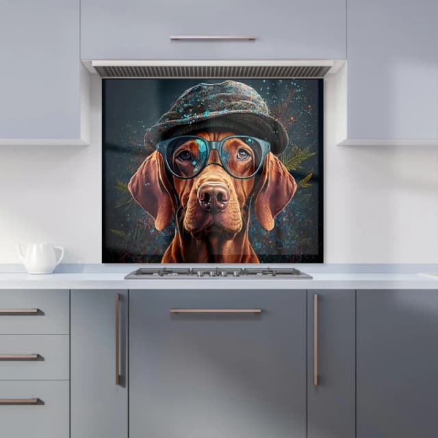 Warren Reed - Designer Hungarian Vizsla Dog Kitchen Splashback Size: 600mm x 750mm Multicolor Unisex 600mm x 750mm